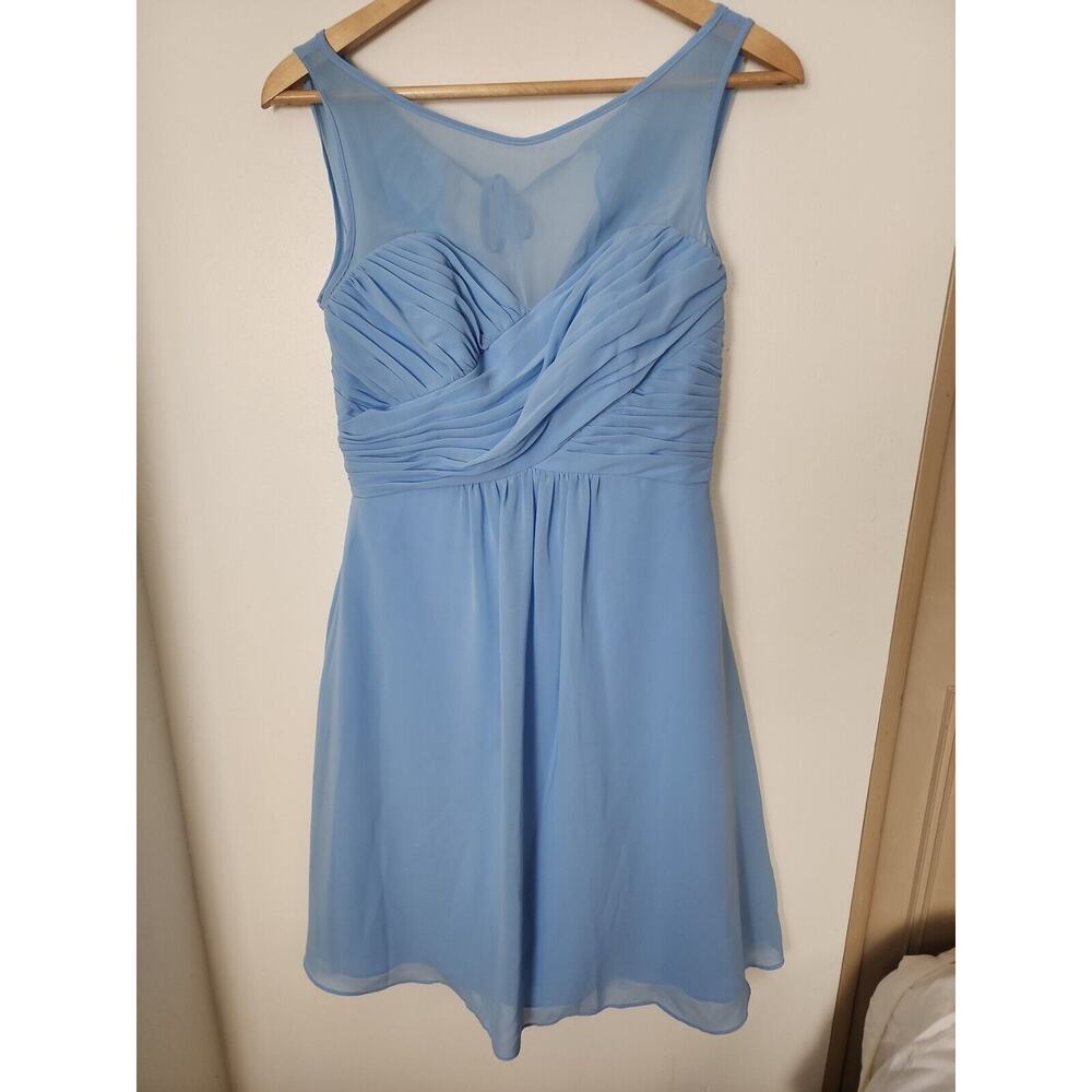 Alfred Angelo Size 8 Blue Jay Dress New Nwt Knee Length Bridesmaid Dance (21)